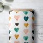 Organic Cotton Lycra - Beachy Hearts