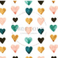 Organic Cotton Lycra - Beachy Hearts