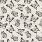 Organic Cotton Lycra - Charcoal Butterflies