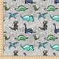 Organic Cotton Lycra - Dinos on Stone