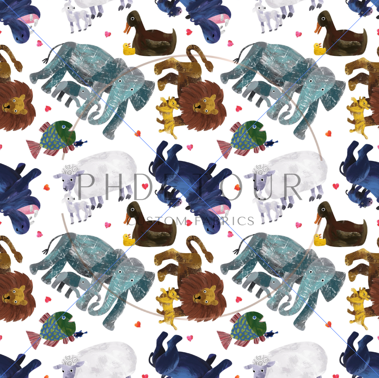 Organic Cotton Lycra - Carle Animals